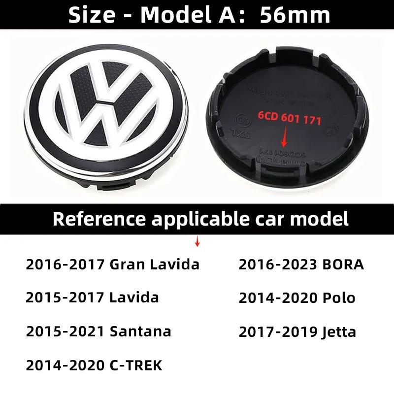 lmn1 ·4Pcs Volkswagen Wheel Center Cap Car Hub Cover Accessories For VW GTI Polo Golf Passat Tiguan Arteon Touareg Taigo Caddy Jetta