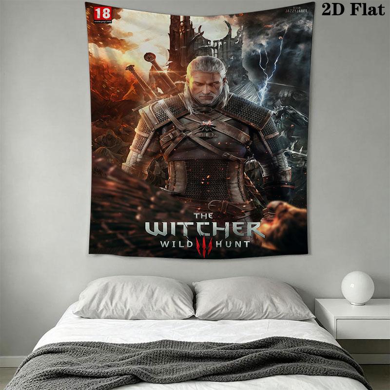 The Witcher Wall Hanging Printed Fabric Blanket Decorative Tapestries for Bedroom Living Room Home Decor