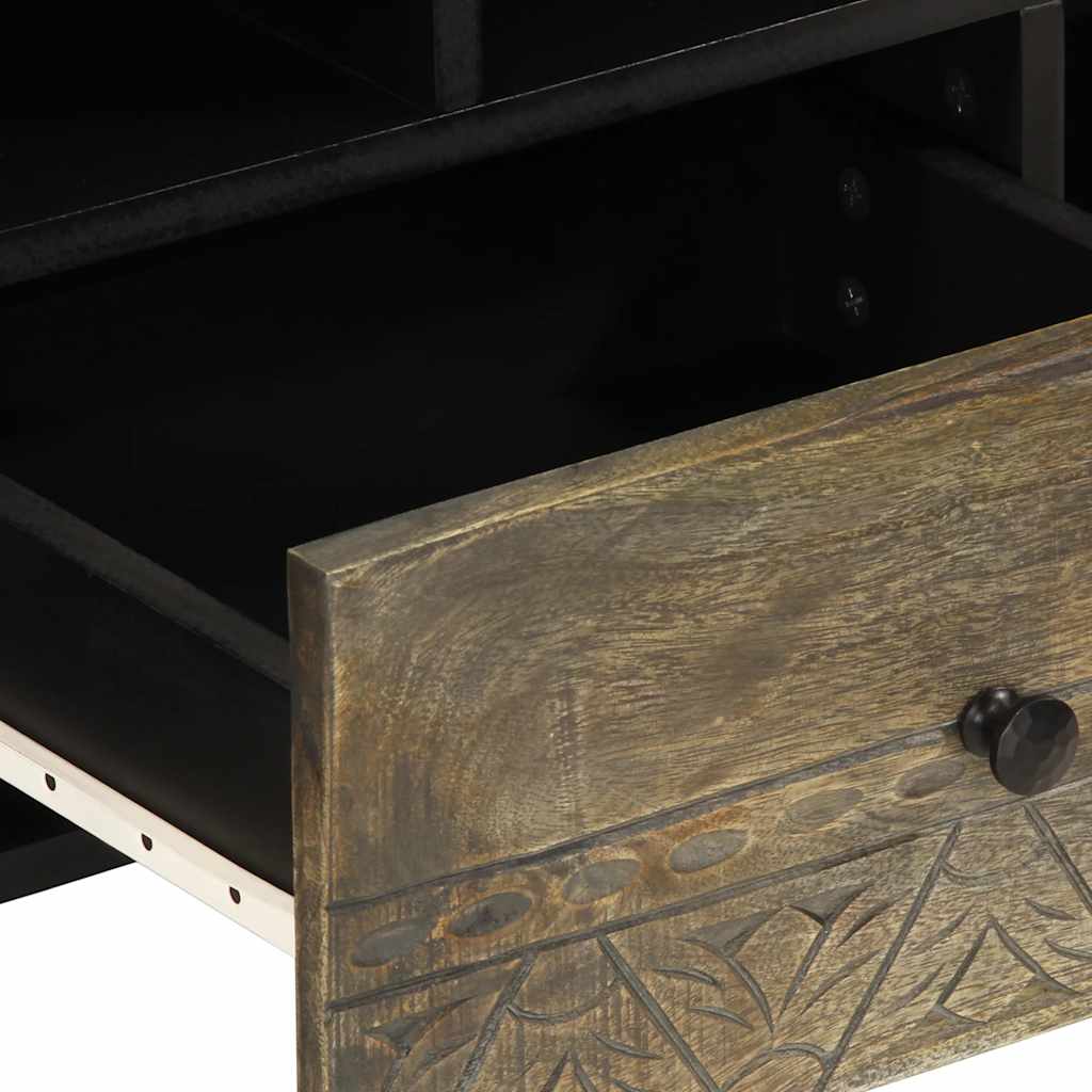 TV Stand 100x33x46 Cm Solid Mango Wood