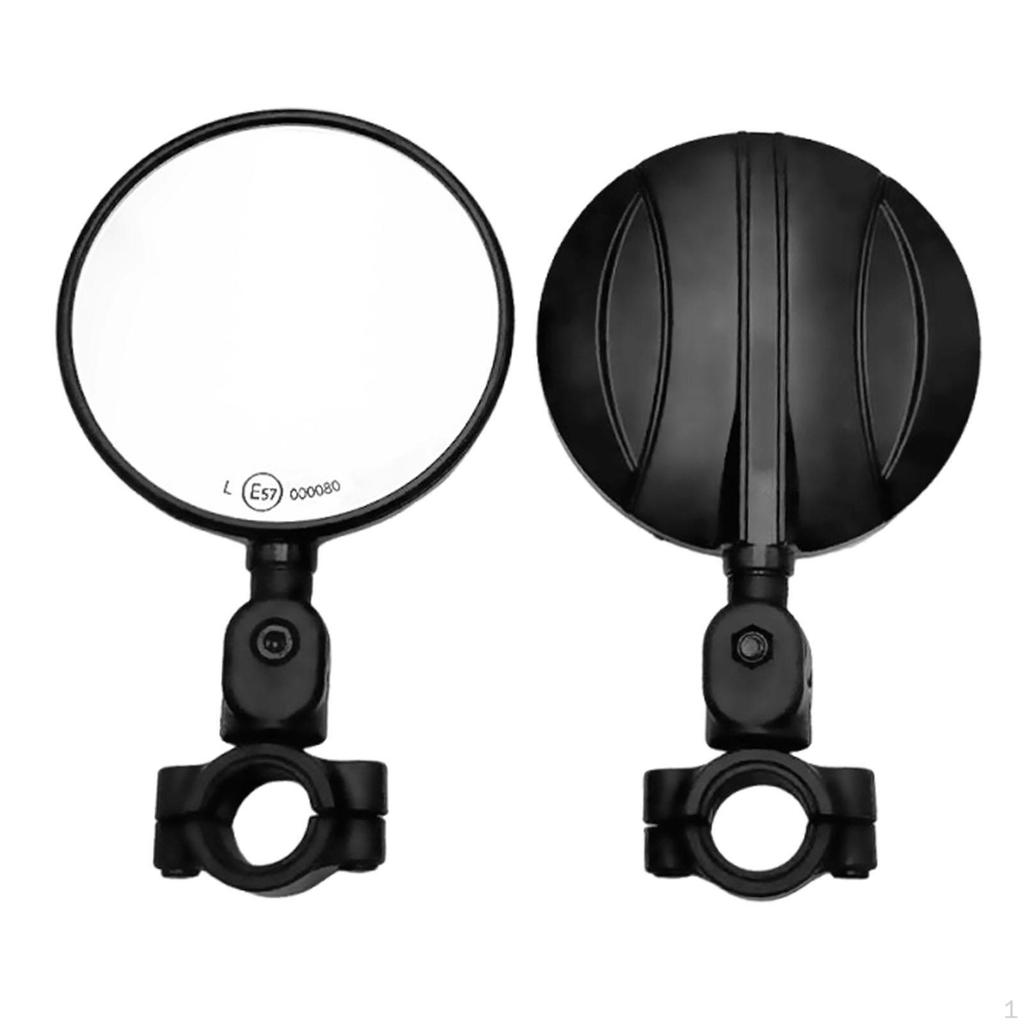 2 Pieces Bike Handlebar Mirror Handlebars Mounted Sturdy Ajustable Rear View Mirrors Rearview