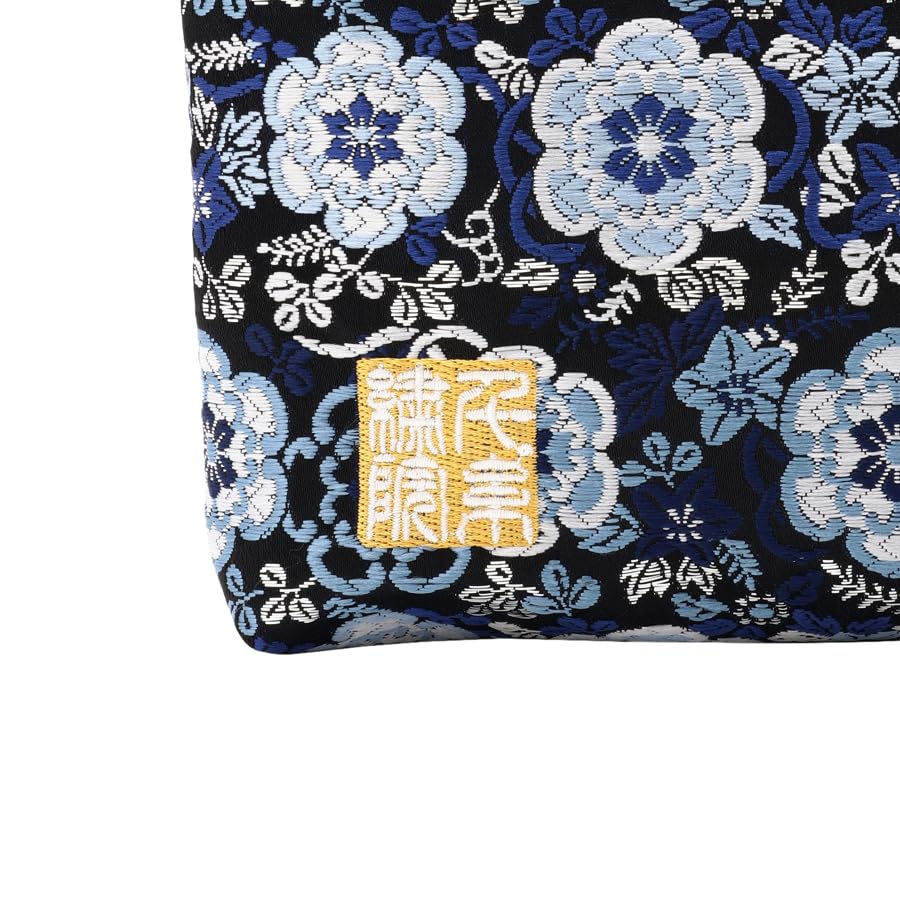 Senshishuin Nishijin Brocade Stamp Book Case by Ayaka Kuro Ruri Pouch/Shrine (Lined) (Medium Size)