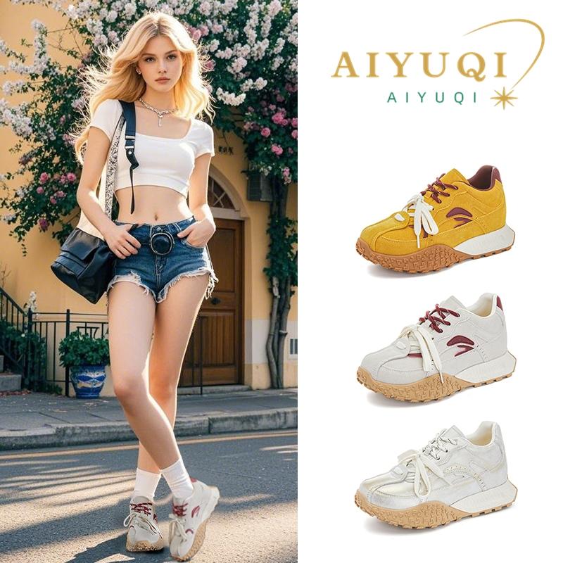 Fashion AIYUQI Women's Sneakers Shoes Invisible 2025 New Height-enhancing Shoes For Women Non-slip Flat Casual Female Shoes