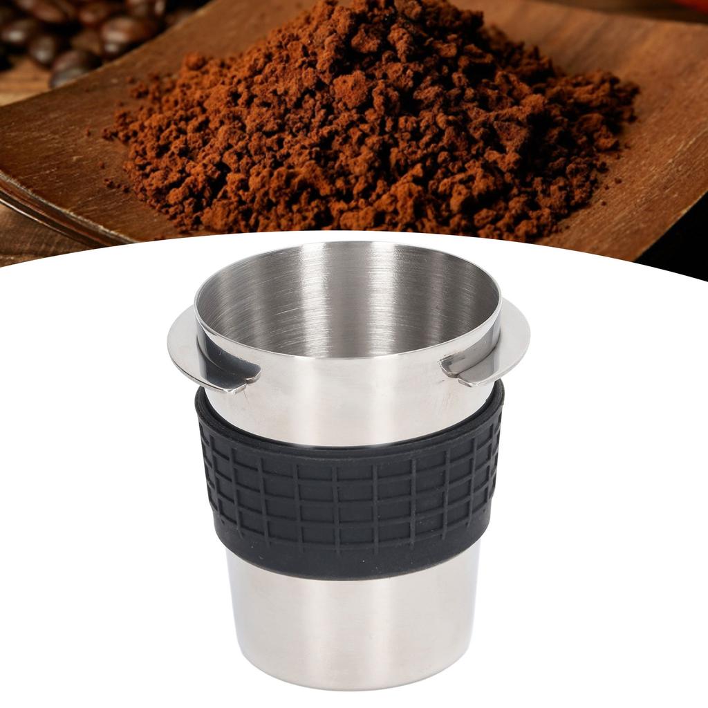 58mm Edelstahl Kaffee Dosierbecher Kaffee Maschinen Griff Aufnahme Pulverbecher mit Silikon