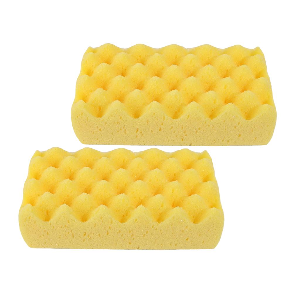 Bloc Spumă Mare pentru Spălarea Mașinii Curățare Caroserie Îndepărtare Pete Model Ondulat de Înaltă Densitate Burete Absorbent de Apă Instrument pentru Îngrijirea Vopselei Auto