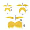 Self Adhesive Fake Beard Yellow Color Cosplay Outfit Accessories Mustaches Set  Outfit Styling