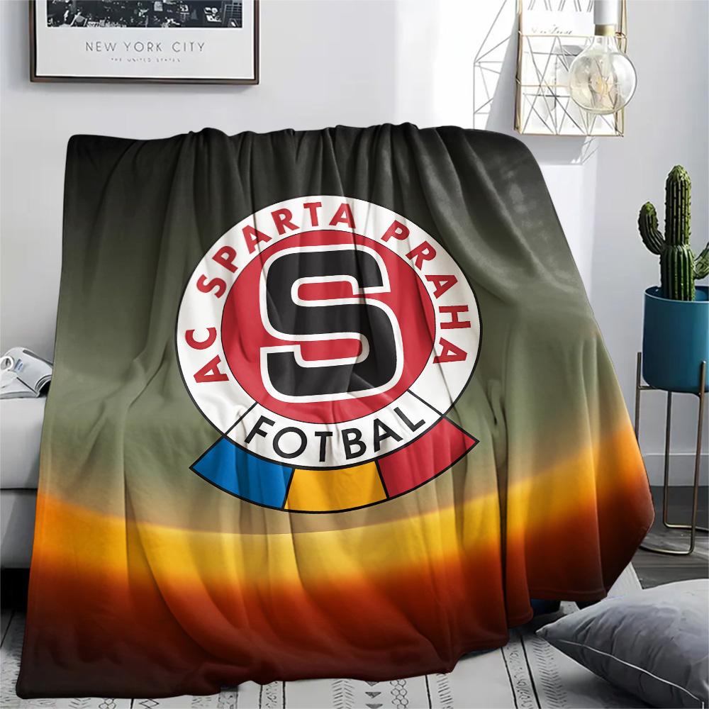 Coperta in Flanella Stampa AC Sparta Praha, Alta Qualità, Confortevole per Tutte le Stagioni, Decorazione per la Casa, Calore e Comfort, Perfetta per Regali di Natale
