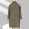 Autumn and Winter Men's Double-sided Woolen Coat Double-breasted Long Suit Collar Youth Solid Color Light Luxury
