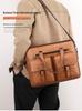 Men's 2026 Large Capacity Cross-border Shoulder Briefcase and Clutch Bag for Casual or Business Travel