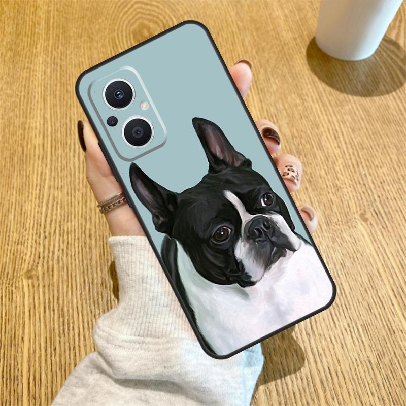 Boston Terrier Dog Funda For OPPO Reno 7 8 Lite 14 F 13F 12F 11F 13 12 11 10 Pro OPPO Find X9 X8 X6 X5 Pro Case