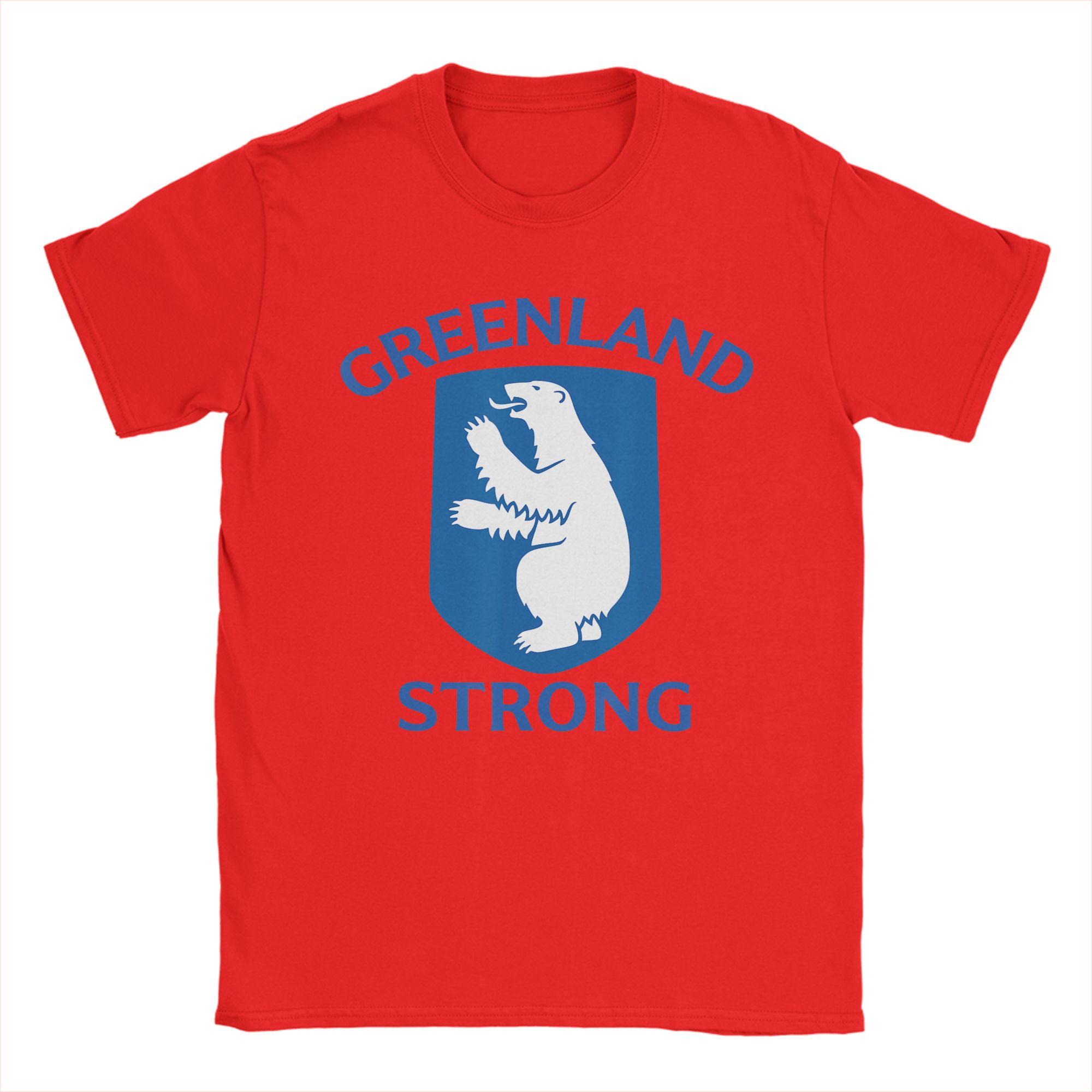 

Greenland Strong Polar Bear Pride Protest Cotton TShirt For Men Summer T Shirts O Neck Hipster Tees Oversized Hot Sale Clothing S