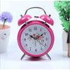 4-inch Metal Ringing Alarm Clock Modern Style Student Gift Pendulum Clock