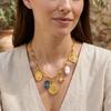 18K Gold Titanium Steel Portrait Pendant Clavicle Necklace