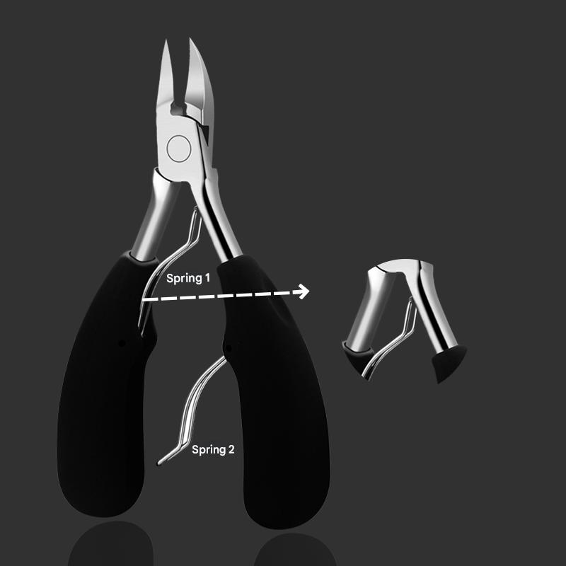 Professionele teennagelknipper, snijder, ingroeiende teennagel, dikke nagel, dode huid, vuilverwijderaar, superscherp, gebogen mes, nagelgereedschap
