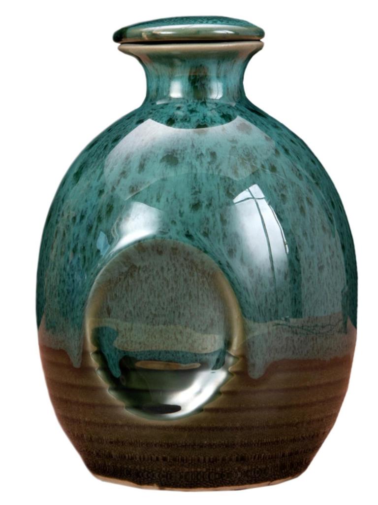 Sealed Ceramic Wine Bottle for Home, Cellar Storage, Decoration, Empty Jar Ornament