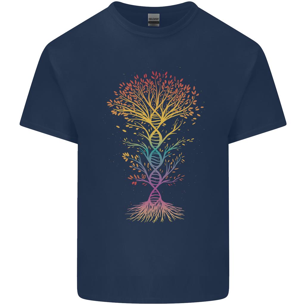 Colourful DNA Tree Biology Science Unisexs Light Cotton TShirt