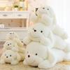 Smiling White Puppy Plush Toy - Cute Fluffy Dog for Car Decoration or Birthday Gift