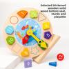 Wooden Educational Clock Toy With Magnetic Numbers For Early Learning Childhood