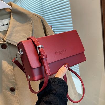 Women's Single Shoulder Crossbody Bag High-quality Red Bags for Commuters Small Square Bag Pop Versatile Retro Trendy New