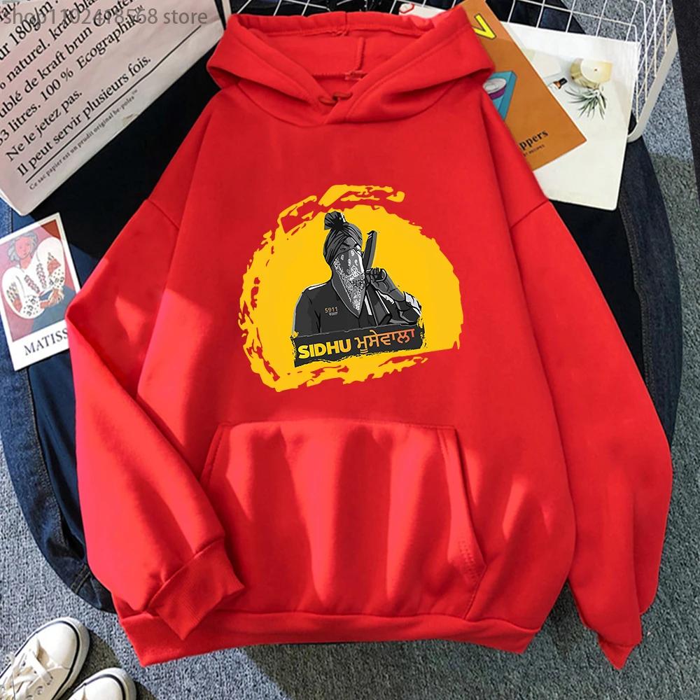 Sidhu Moose Wala Sweatshirt Indian Rapper Hoodies Men Vintage Tops Oversize Sudadera Unisex O-Neck Long Sleeve Clothes