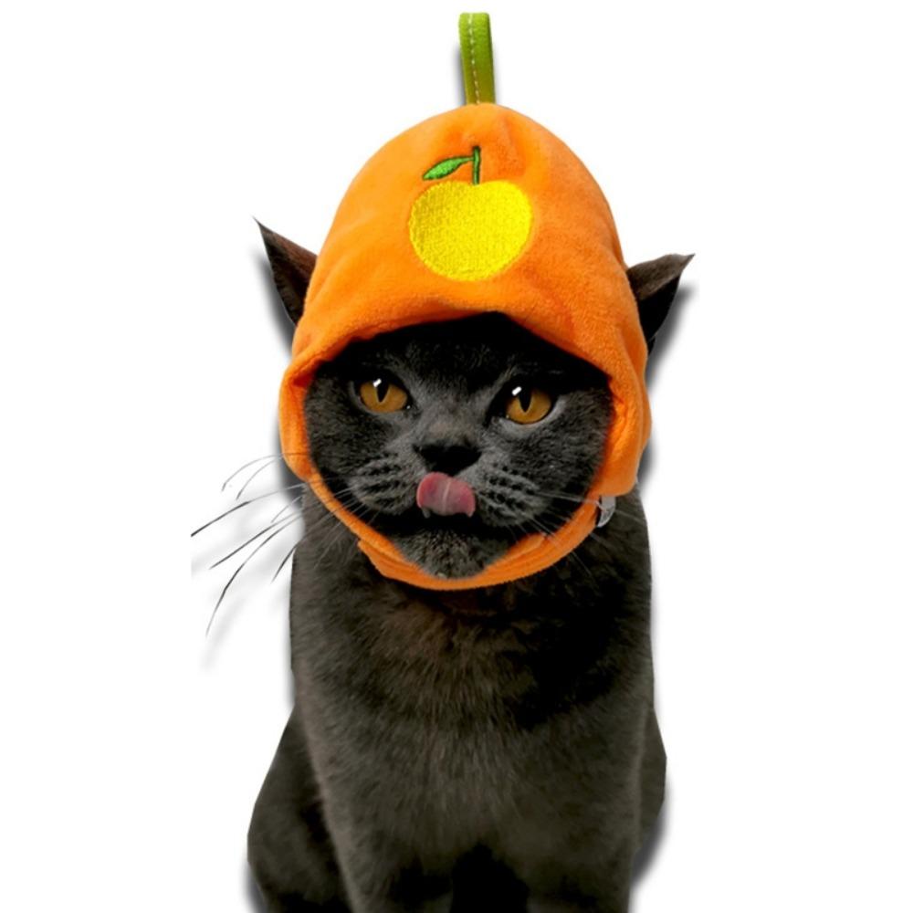 Orange Shape Cat Hat Watermelon Dogs Hats Cute Puppy Fruit Hat  For New Year Party