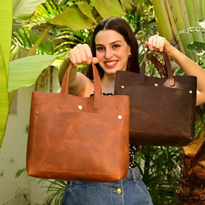 Valentines Day Gift Women Leather Tote Bag Mini Leather Crossbody Tote Small Bag Gift for Her Women Leather Mini Purse Handbags