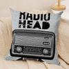 B-British Band Radioheads Cushion Cover Silky Short Plush Invisible Zipper Dustproof Sofa Pillow Case For Home Decor
