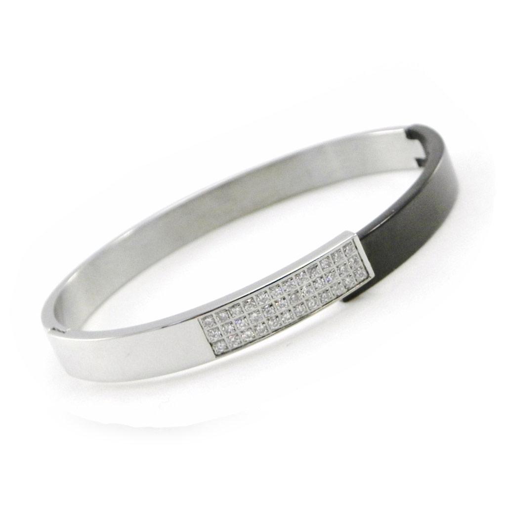 Les Trésors De Lily [I9119] - Two-tone 'Goddess' Steel Bracelet - 65 Mm 6 Mm