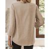Spring Summer Women's Plus Size Elegant  V-Neck Solid Color Loose Fit Shirt Women's Solid Casual Loose Blouses