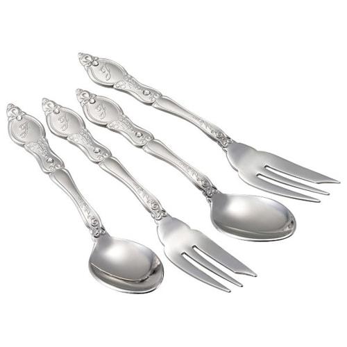 JILL STUART Cutlery Set, Cute and Stylish, Teaspoon and Cake Fork, Made In Japan, Gift Boxed, SK600-10
