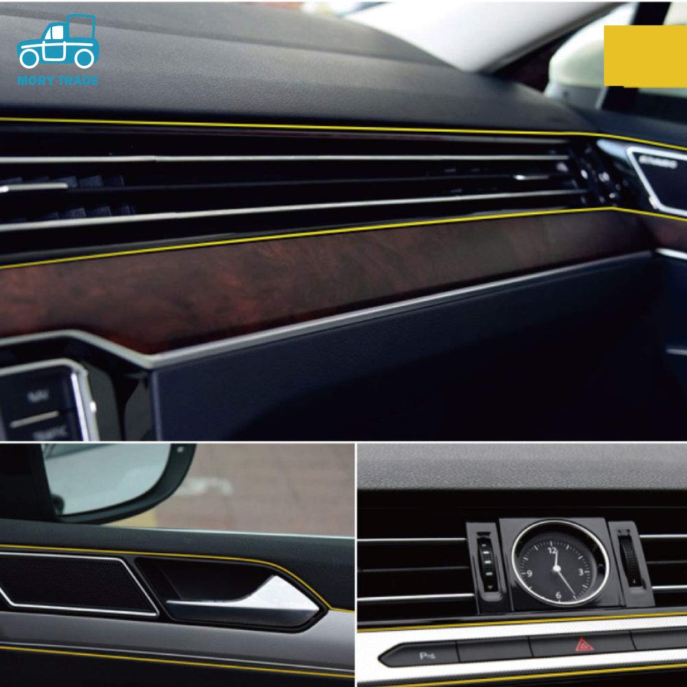 morytrade Plated Mall Interior Color Car Car Mall Car Interior Dress Up Length 5m (Gold)