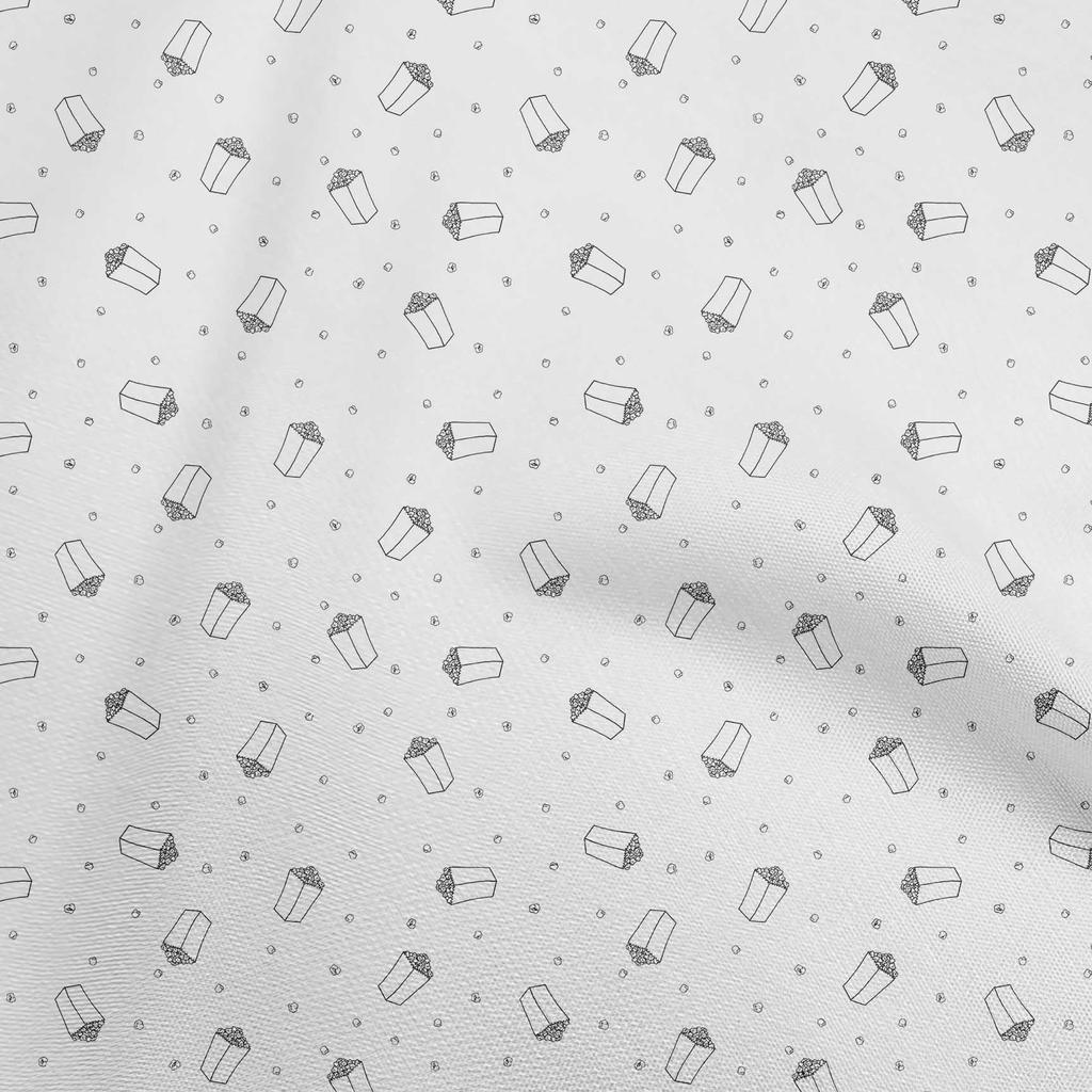 oneOone Cotton Flex Light Yellow Fabric Retro Popcorn Sewing Fabric By The Yard Printed Diy Clothing Sewing Supplies 40 Inch