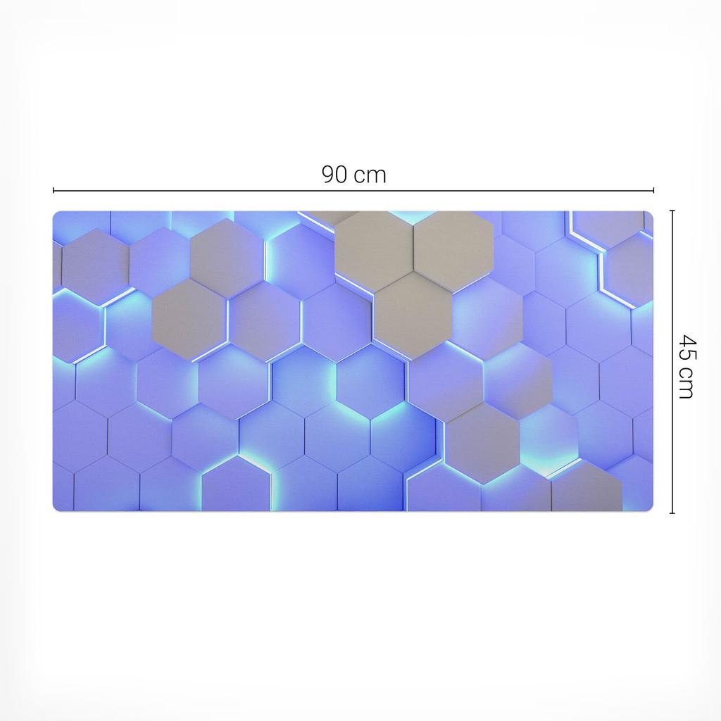 Ochronna Podkładka Winylowa Dla Firm I Biur Podświetlone Heksagony 90X45 Cm