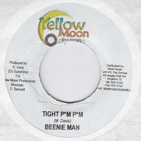 

7inch Record BEENIE MAN - Tight Pum Pum Yellow Moon 2005 Jamaica Reggae, Ska & Dub