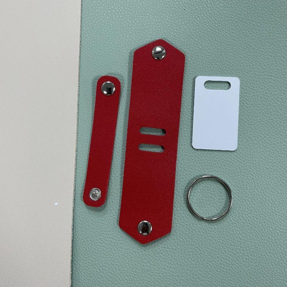 PU Leather DIY Photo Keychain Engraved Design UV Color Printing Keychain Wedding Gift