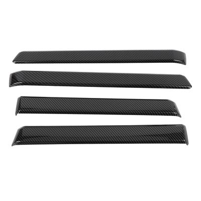 4PCS Car Side Door Armrest Stripe Decorative Cover Trim Carbon Fiber Style Scratch Resistant for Tac