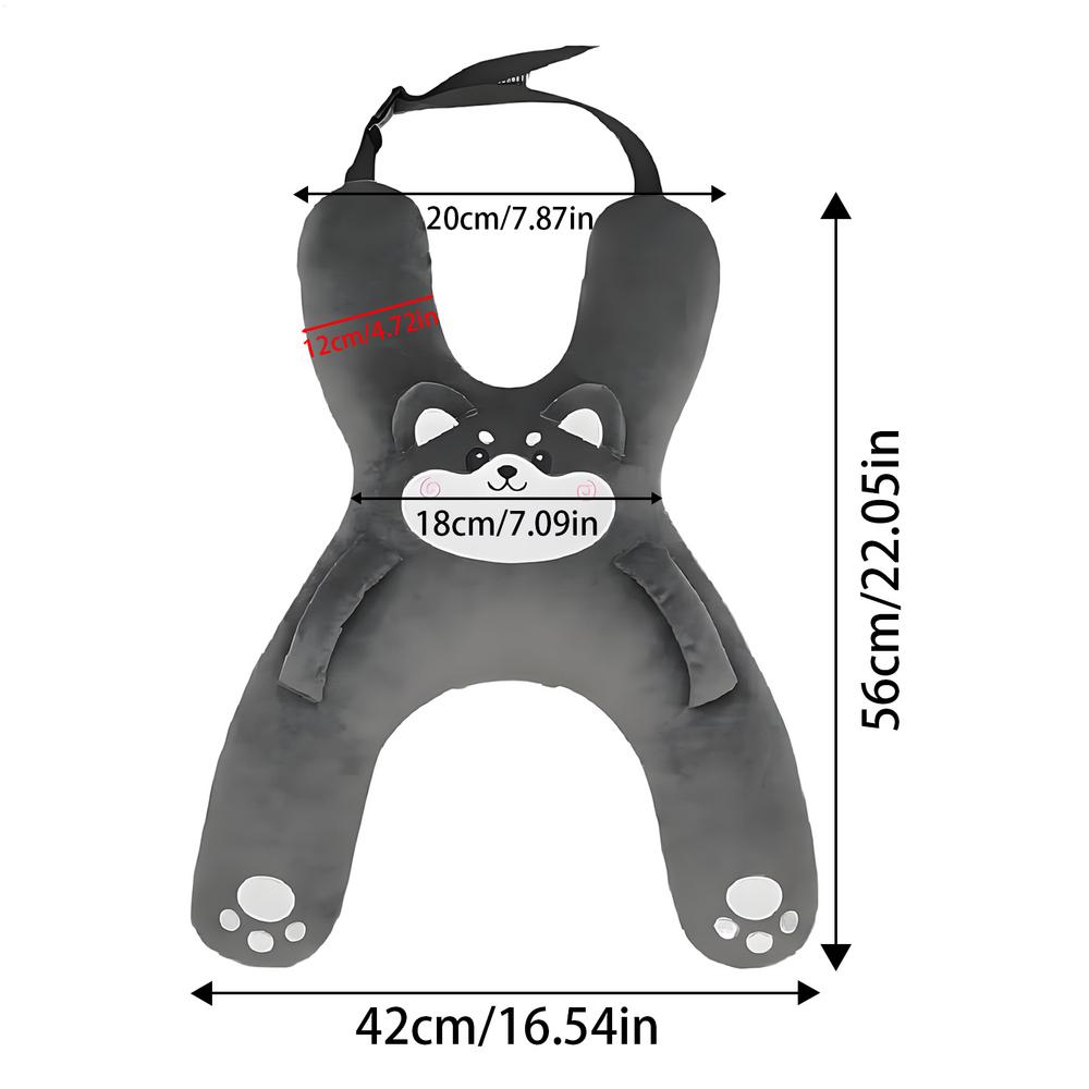 

Kids Car Pillow Body Support Cushion Breathable Comfortable H Shape Soft Cushion for Girls Kids Outdoor Automotive Road Trip сірий колір