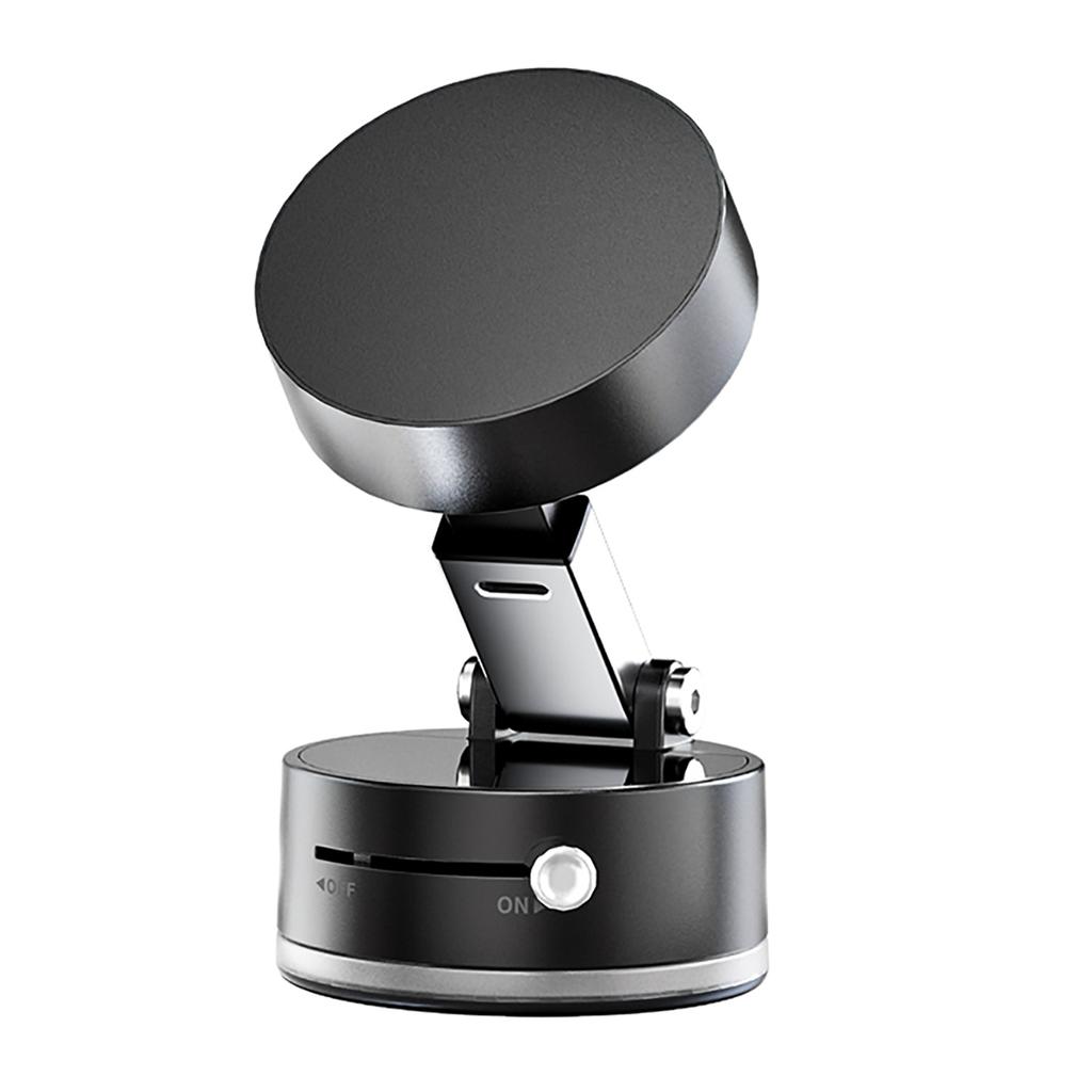 Car Phone Holder Mount with Vacuum Suction 20 N52 Magnetized Rings 1.3KG Load Capacity 360 Degrees Adjustable Foldable