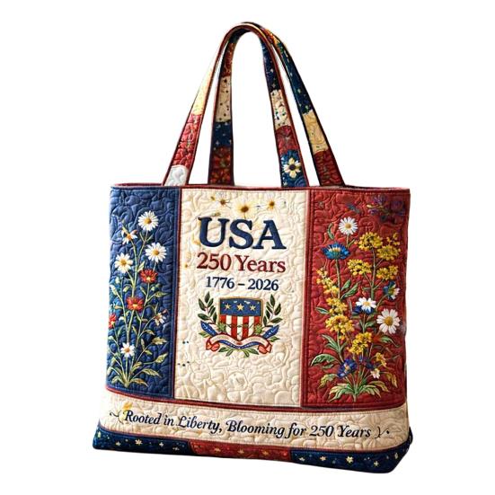USA 250. Jahrestag Tragetasche, Unabhängigkeitstag Handtasche, Rot Weiß Blau Einkaufstasche, Wiederverwendbare Patriotische Tasche für 4. Juli Geschenke