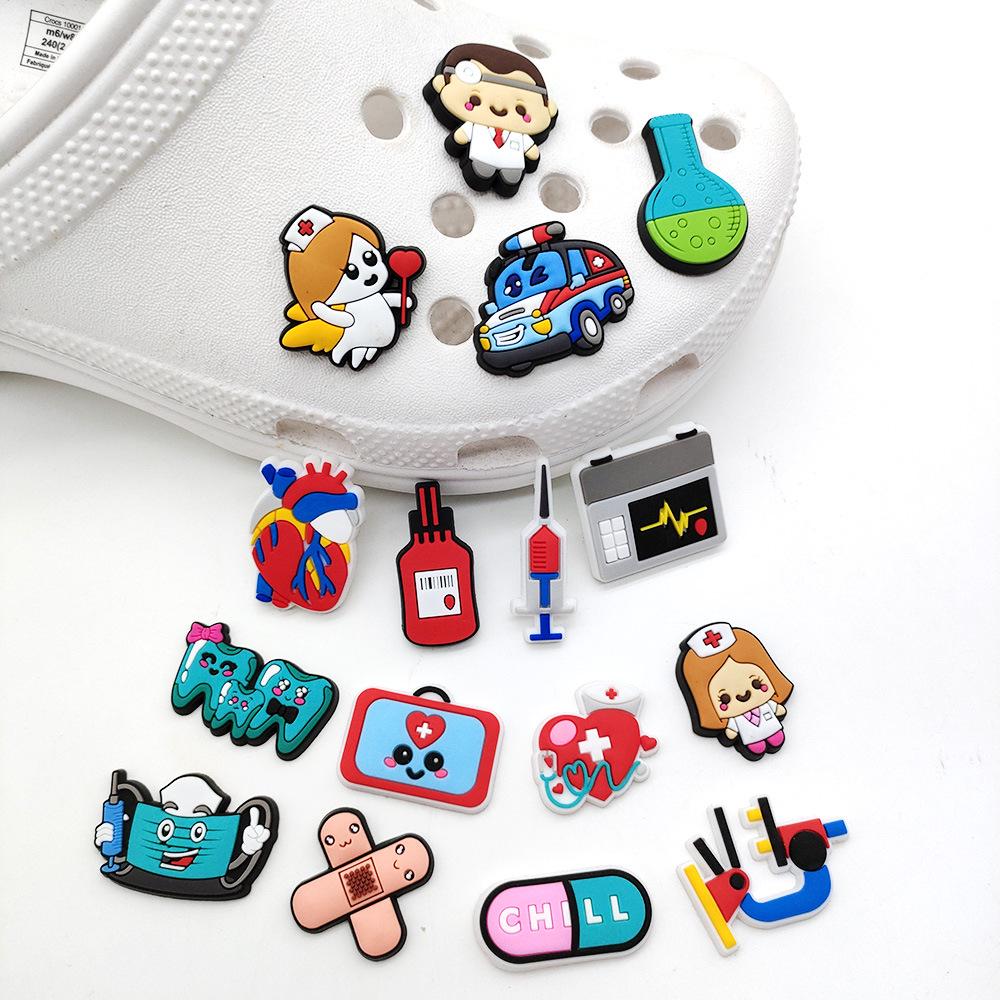 Medical Series Shoe Charms: DIY PVC Rubber Clog Accessories