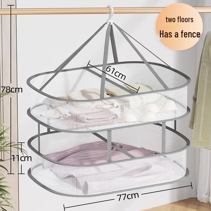 Multifunctional Drying Rack: Sock, Sweater & Underwear Flat Lay Net.