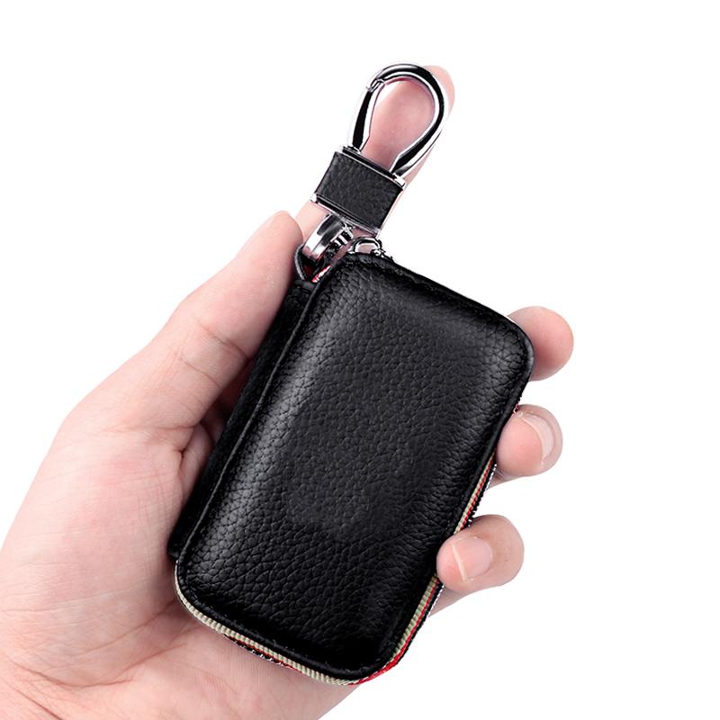 Wskpa9 Borsa Portachiavi Auto con Texture in Pelle Custodia Fibbia a Ferro di Cavallo Portachiavi Tappo Mozzo Auto Per Nissan Nismo Xtrail Qashqai J11 J10 Juke Note