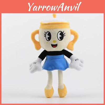 Adorável 9 Polegadas Jogo Cuphead Sra. Figura de Pelúcia Cálice Boneca Macia Recheada Para Presente de Crianças