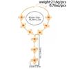 Luxury Trendy Stereo Four-leaf Flower Metal Flower Patchwork Clavicle Necklace for Women Exaggerated Romantic Party Jewelry Gift