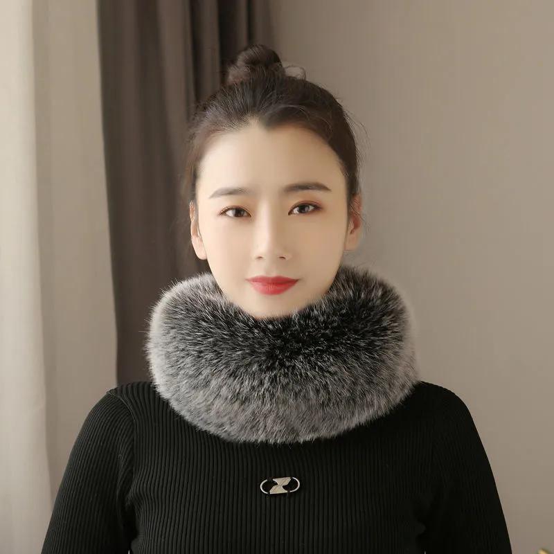 Scarf Women's Neck Protection Fox Fur Neck Cover Plush Scarf Warm and Comfortable Neck In Winter