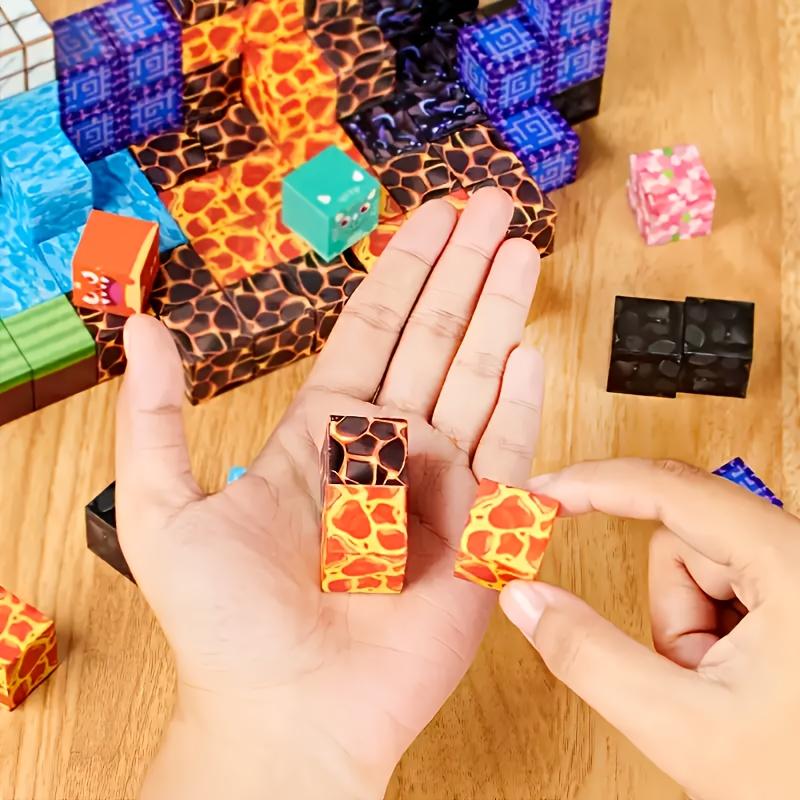 300PCS Magnetic Building Blocks World Cube Magnet World Set for Kid Age 3+ DIY Model Children Stem Best Montessori Sensory Toy