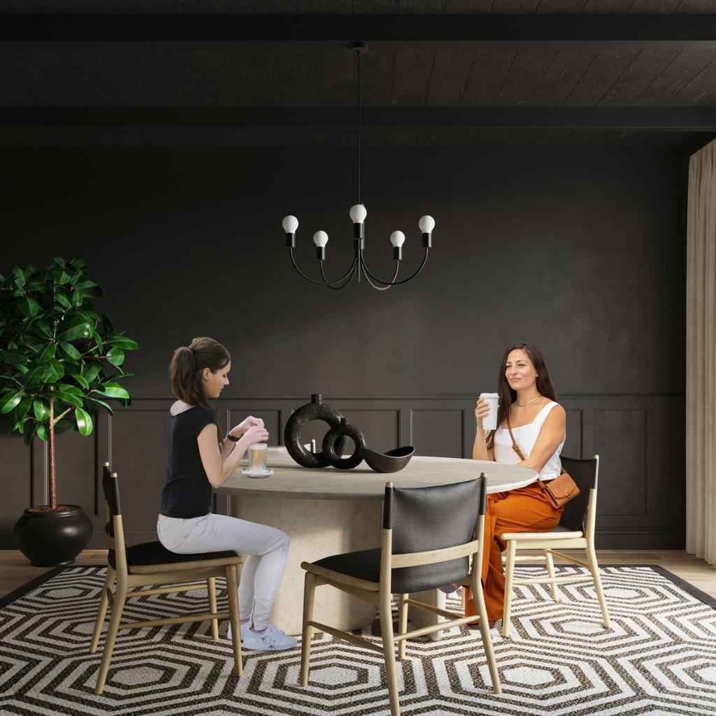 Lampa Wisząca Piccolo 3 E27 Czarny Sollux Sl.0856