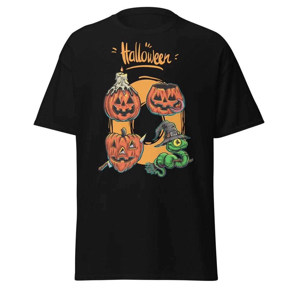 O Wizard Worm Jackolantern Unisex T-Shirt Halloween S