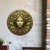 Grünes Blattwerk Gartenwächter Wandkunst Dekoration Außen Hängende Skulptur für Hof Garten Terrasse Dekoration mit Frauendesign