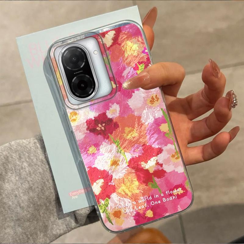 Summer Pink Flower Girls Case For Xiaomi Redmi 14C 13C 10 9A 9C Note 14 13 12 11 10S 9 8 Pro Plus A5 A4 A3 A2 A1 Fundas Cover