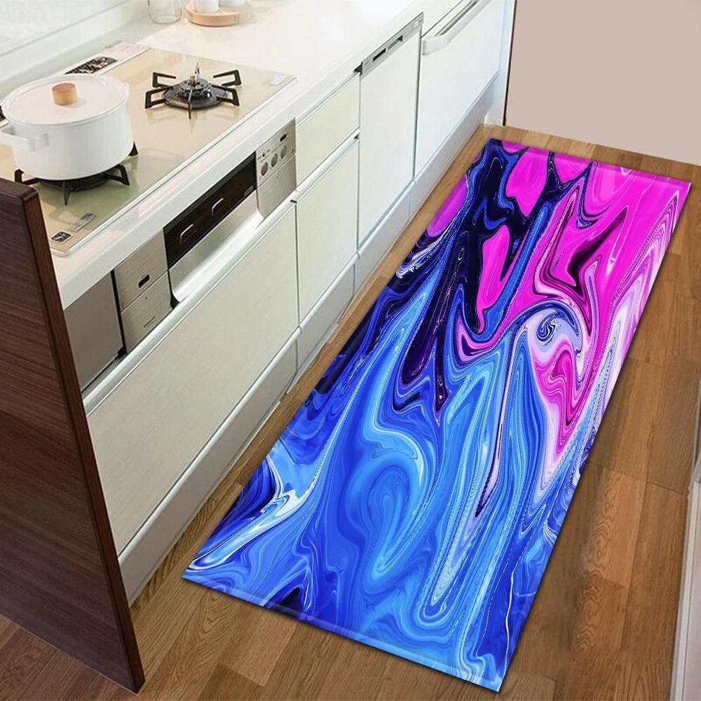 Colorful Ink Texture Pattern Home Kitchen Floor Mat Door Front Decoration Floor Mat